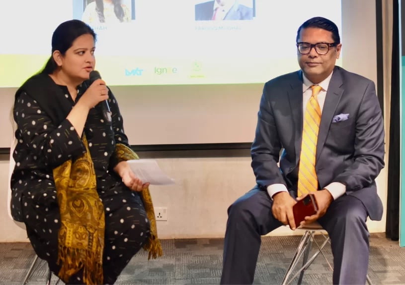 Mr. Farooq Mughal with Sana Shah in a fireside chat